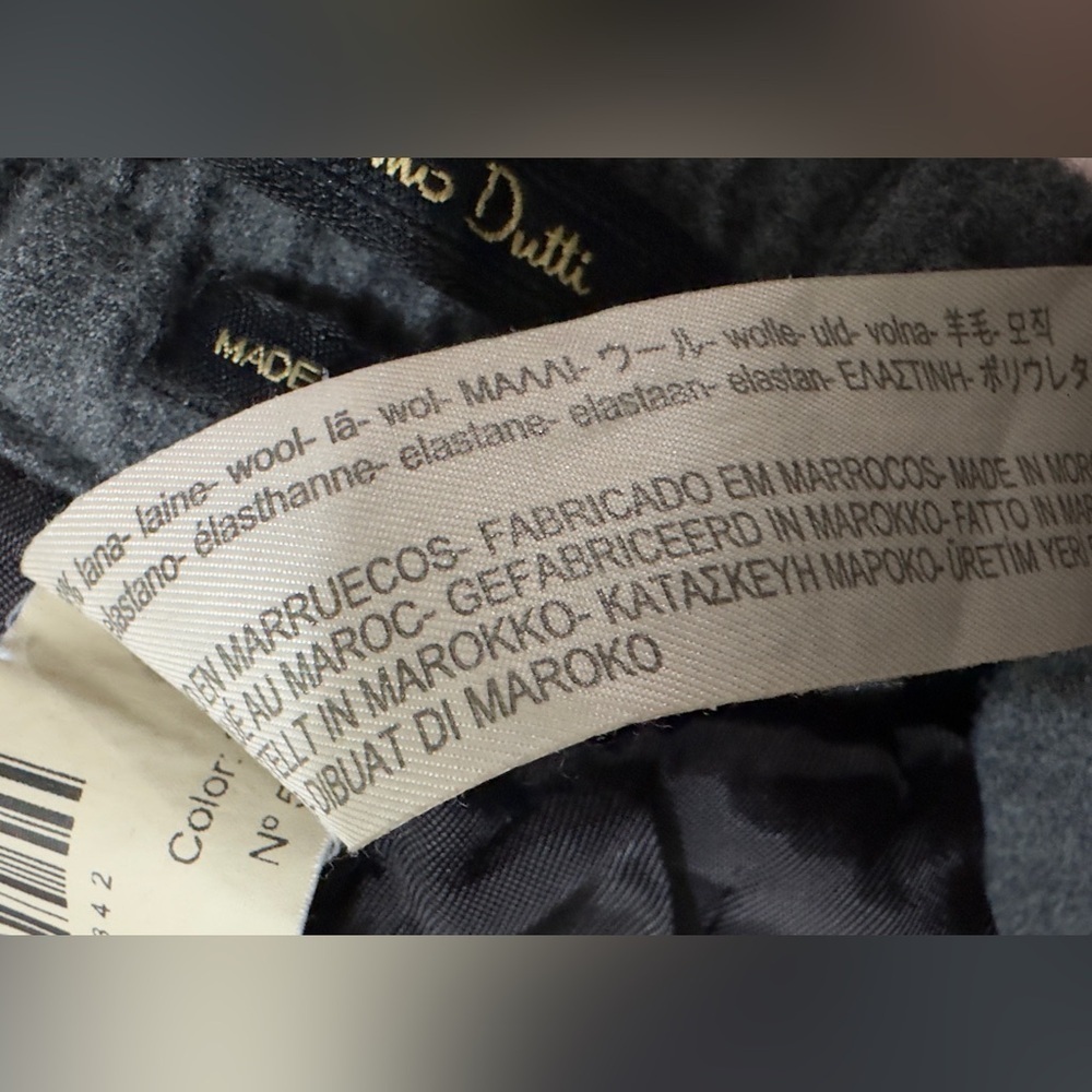 482 Massimo Dutti | EUC Morocco 99% Wool Charcoal Gray Jogger Pants (Size 2) - Picture 12 of 13